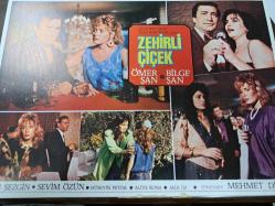 Zehirli Çiçek Filmi  - Lobi Kart Seti  - Lobby Cards Set - Bilge Şan - Ömer Şan - Yusuf Sezgin- Sevim Özün- Hüseyin Peyda - Aliye Rona - Jale Öz- Mehmet Dinler - 8'li Set