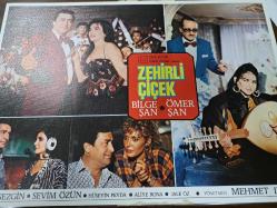 Zehirli Çiçek Filmi  - Lobi Kart Seti  - Lobby Cards Set - Bilge Şan - Ömer Şan - Yusuf Sezgin- Sevim Özün- Hüseyin Peyda - Aliye Rona - Jale Öz- Mehmet Dinler - 8'li Set