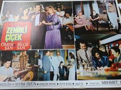 Zehirli Çiçek Filmi  - Lobi Kart Seti  - Lobby Cards Set - Bilge Şan - Ömer Şan - Yusuf Sezgin- Sevim Özün- Hüseyin Peyda - Aliye Rona - Jale Öz- Mehmet Dinler - 8'li Set