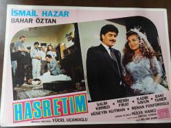 Hasretim Filmi  - Lobi Kart Seti  - Lobby Cards Set - İsmail Hazar - Bahar Öztan - Salih Kırmızı - Merih Fırat - Kadir Savun - Baki Tamer - Hüseyin Kutman - Renan Fosforluoğlu - Yücel Uçanoğlu - Hülya Hancı - 8'li set