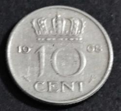 HOLLANDA 10 CENT 1968