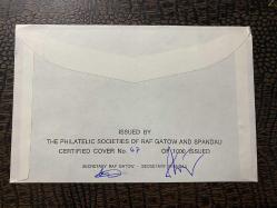 Almanya'daki İngiliz Üssü Spandau  1982 Yılı Berlin Özel Damgalı İmzalı İlk Gün Zarfı No. 47 Limited