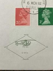 Almanya'daki İngiliz Üssü Spandau  1982 Yılı Berlin Özel Damgalı İmzalı İlk Gün Zarfı No. 47 Limited