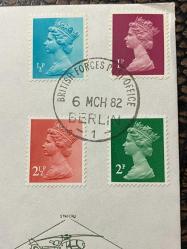 Almanya'daki İngiliz Üssü Spandau  1982 Yılı Berlin Özel Damgalı İmzalı İlk Gün Zarfı No. 47 Limited