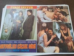 Sevgiler Çiçek Gibi Filmi  - Lobi Kart Seti  - Lobby Cards Set - Ferdi Tayfur- Nalan Türkoğlu- Sibel Savaşçıoğlu- Fatoş Sezer- 8'li Set