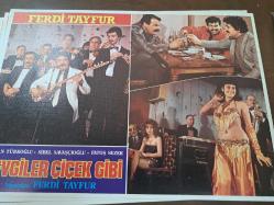 Sevgiler Çiçek Gibi Filmi  - Lobi Kart Seti  - Lobby Cards Set - Ferdi Tayfur- Nalan Türkoğlu- Sibel Savaşçıoğlu- Fatoş Sezer- 8'li Set