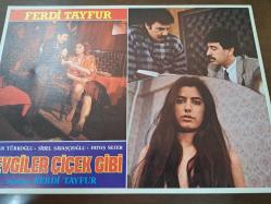 Sevgiler Çiçek Gibi Filmi  - Lobi Kart Seti  - Lobby Cards Set - Ferdi Tayfur- Nalan Türkoğlu- Sibel Savaşçıoğlu- Fatoş Sezer- 8'li Set