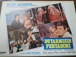 Duyarmısın Feryadımı Filmi  - Lobi Kart Seti  - Lobby Cards Set - Gülden Karaböcek- Münir Özkul- Mesut Engin- Erol Günaydın- Ali Şen- Diler Saraç- Handan Adalı- Leyla Altın- Ayla Oranlı- Kamil Başaran- Volkan Yiğitoğlu - 8'li Set