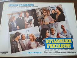 Duyarmısın Feryadımı Filmi  - Lobi Kart Seti  - Lobby Cards Set - Gülden Karaböcek- Münir Özkul- Mesut Engin- Erol Günaydın- Ali Şen- Diler Saraç- Handan Adalı- Leyla Altın- Ayla Oranlı- Kamil Başaran- Volkan Yiğitoğlu - 8'li Set
