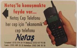 KOLEKSİYONLUK NOSTALJİ NETAŞ CEP TELEFONU İBARELİ NADİR ORİJİNAL TELEFON KARTI Ş2N3T