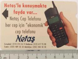 KOLEKSİYONLUK NOSTALJİ NETAŞ CEP TELEFONU İBARELİ NADİR ORİJİNAL TELEFON KARTI Ş2N3T