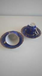 Çekoslavak Malı Bohemia Çift Kahve Fincanı