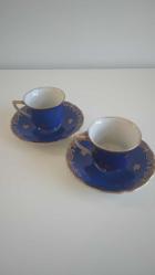 Çekoslavak Malı Bohemia Çift Kahve Fincanı