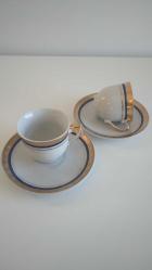 Vintage Kütahya porselen Çift Kahve Fincanı