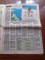 Milliyet Turizm Gazetesi - 7 Mayıs 1981 - Akdeniz Bölgesi 2 - Türkiye'nin Riviera'sı Antalya - Konyaaltı Plajı - Bölgenin Yemekleri - Domates Civesi - Turunç Reçeli - Arap Aşı - Kölle - Turist Cenneti Alanya - Damlataş Mağarası - Beldibi Mağarası
