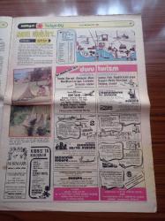 Milliyet Turizm Gazetesi - 8 Mayıs 1981 - Kleopatra'nın Denize Girdiği Sahiller Side - Çeşme - Agora - Gimnazyum - İlçeler Birbirinden Farklı Özellikler Taşıyor - Aspendos Dünyada Günümüze Kadar En İyi Korunmuş Tiyatro - Manavgat - Finike