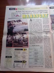 Milliyet Turizm Gazetesi - 8 Mayıs 1981 - Kleopatra'nın Denize Girdiği Sahiller Side - Çeşme - Agora - Gimnazyum - İlçeler Birbirinden Farklı Özellikler Taşıyor - Aspendos Dünyada Günümüze Kadar En İyi Korunmuş Tiyatro - Manavgat - Finike