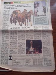 Milliyet Turizm Gazetesi - 12 Mayıs 1981 - Ege Bölgesi - İzmir - Enternasyonal Fuarın Açıldığı Kültürpark Festivaller Kentinin Eğlence Merkezi - Saat Kulesi - İzmir Arkeoloji Müzesi - Karşıyaka - İzmir 1081 Yılında Çaka Bey Taraf Tarafından Fethedildi - Ege'de Kara Ve Deniz Avcılığı