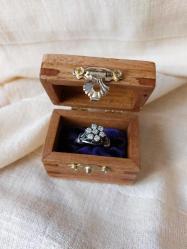 El yapımı, evlilik teklifi yüzüğü için özel mücevher kutusu