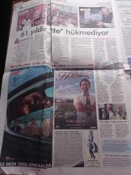 Vatan Çikolata Gazetesi - 14 Ekim 2006 - 70'inde Estetik Geçiren Taşfırın Erkeği Adnan Şenses Fotoğrafı - Türkiye Klâsik Otomobil Kulübünün Kurucusu Ahmet Şefik Öngün - Ahmet Ümit 2. Ramses Kadeş Yalanı İle Binlerce Yıl Tarihçileri Yanılttı - Türk Musikisinin Son Sultanları - Ebru Drew'un Kaleminden 2 Ayda 10 Kilo Nasıl Zayıfladım
