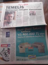 Hürriyet Pazar Gazetesi - 24 Mart 2002 - Nail Keçili'nin Hapishane Günleri - Şaşırtıcı Patron Bilgi Üniversitesi Kurucusu Oğuz Özerden Fotoğrafı - Mavi Haliç'te Has Kürekçiler - Kurukahveci Mehmet Efendi - Yunanistan Başbakanı Simitis'in Baş Siyasi Danışmanı Nikos Temelis'in Romanı 70 Binle Zirvede - Formula Pistinde Kardeşler Savaşı