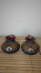 Eski İtalyan Terracotta Çift Vazo