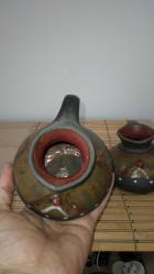 Eski İtalyan Terracotta Çift Vazo