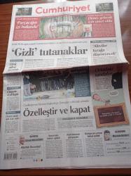 Cumhuriyet Gazetesi - 14 Aralık 2011 - Fenerbahçe Antrenörü Aykut Kocaman Her Maça 1-0 Yenik Başlıyoruz - Özelleştirilme İdaresi Başkanlığı Danıştay'ı Dikkate Almadı - Festus Okey Davası - Fırat Barik Duvar Yazısı İçin 4 Ay Yattı - Cemaatçi Sızmalara Tepki Aleviler Tuzağa Düşmeyecek