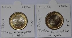 2012  Türkçe Olimpiyatları 10. Yılı  Hatıra Parası Ters/Düz Takım No 082