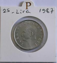 Türkiye Cumhuriyet 1987 Yılı 25 Lira No 1027