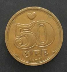 Efemera - Danimarka 50 Ore 1996 Madeni Para - kitantik - kitaLog