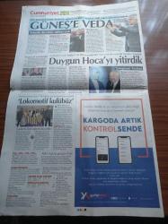 Cumhuriyet Gazetesi - 11 Eylül 2021 - Şenol Güneş'e Veda - Galatasaray Başkanı Duygun Yarsuvat Hoca'yı Yitirdik - Fenerbahçe Kadın futbol Kulübü Kuruldu - İktidara 432 Milyon TL'lik Soru - Hande Subaşı - Katar'dan Sessiz Sedasız Ziyaret - İstanbul Teknik Üniversitesi Öğrencilerinden Yaşamak İstiyoruz Çığlığı - Millet İttifakı Dağılır Mı - ABD Ve Kıbrıs Rum Yönetimi Askerleri Ortak Kurtarma Tatbikatı Yaptı