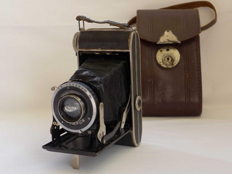 Antika - F. Deckel München Compur Körüklü Fotoğraf Makinesi
