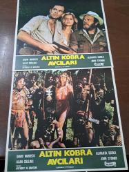 Altın Kobra Avcıları Filmi  - Lobi Kart Seti  - Lobby Cards Set  - David Varbeck - Alan Collins - Almanta Suska - John Steiner - Anthony M. Dawson - Tual Film- 9'lu Set