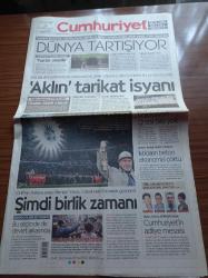Cumhuriyet Gazetesi - 21 Aralık 2018 - Göksel Gümüşdağ Galatasaray kulübü Genel Kurul Üyeliğinden Ayrıldı - Üvey Evlat Comolli - İşçi Takımı Schalke 2 Bin Madenciyi Tribünlerde Ağırladı - Trump'ın Suriye'den Çekilme Kararını Dünya Tartışıyor - Aklın Tarikat İsyanı - Okullar Özerk Olacak - Cumhuriyet Halk Partisi Ankara Adayı Mansur Yavaş -Ekrem İmamoğlu