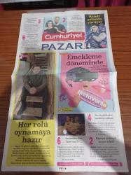 Cumhuriyet Pazar Gazetesi - 19 Aralık 2021 - Sayı 1658- Hayko Cepkin Kendi Yolunda Yürüyor - İngmar Bergman'ın İzinde Tiyatro - Ece Dizdar - Öner Erkan - Engin Hepileri Her Rolü Oynamaya Hazır - Metaverse - Picasso'nun Depresif Mavi Dönemi - Formula 1'i Milyonlara Sevdirdi - Hayvan Beslemek Sürgün Sebebi