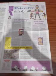 Cumhuriyet Pazar Gazetesi - 19 Aralık 2021 - Sayı 1658- Hayko Cepkin Kendi Yolunda Yürüyor - İngmar Bergman'ın İzinde Tiyatro - Ece Dizdar - Öner Erkan - Engin Hepileri Her Rolü Oynamaya Hazır - Metaverse - Picasso'nun Depresif Mavi Dönemi - Formula 1'i Milyonlara Sevdirdi - Hayvan Beslemek Sürgün Sebebi