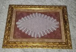 14569- EL YAPIMI AHŞAP ÇERÇEVELİ ÇAY TEPSİSİ