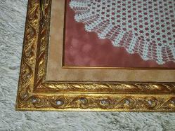 14569- EL YAPIMI AHŞAP ÇERÇEVELİ ÇAY TEPSİSİ