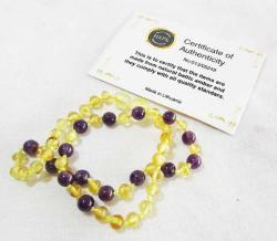 HaKiKi BALTIK DAMLA KeHRiBaR BEBEK-ÇOCUK KOLYEsi...Diş Çıkarma 7,7gr