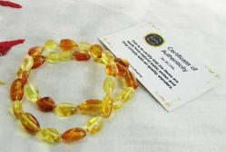 HaKiKi BALTIK DAMLA KeHRiBaR BEBEK-ÇOCUK KOLYEsi...Diş Çıkarma 9,3gr