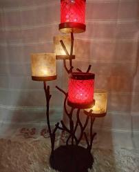 9246-MUHTEŞEM GÜZELLİKDE FERFORJE 5 KOLLU ŞAMDAN