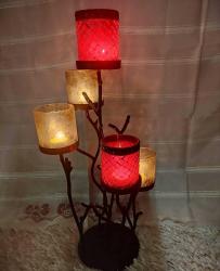 9246-MUHTEŞEM GÜZELLİKDE FERFORJE 5 KOLLU ŞAMDAN