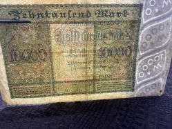 Almanya İmparatorluğu 10000 Mark Reichsbanknote Deutsches Reich 1922 TEMİZ - T (Fine F)