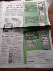Cumhuriyet Gazetesi - 9 Mart 2006- Vakıfbank Güneş Sigorta Tam Gaz - Tuncay Şanlı - Efes Pilsen'den Atina Zaferi - PETA'dan Çıplak Eylem- İran'dan Nükleer Rüşvet - Molla Faşizmi - Tübitak Toplantısına Üniversiteler Katılmadı - Köstebek AKP'li - Profesör Doktor Sarıkçıoğlu Kadın Erkek Beraber Namaz Kılabilir
