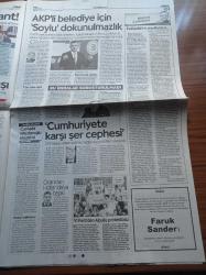 Cumhuriyet Gazetesi - 25 Şubat 2018 - Beşiktaş Fenerbahçe Kırılma Derbisi - Şenol Güneş - Aykut Kocaman - Selda Alkor Ülkem Çiçek Bahçesi Gibi Olmalıydı - Savunma Susmayacak - AKP'nin İstismarda Sınırı 12 Yaş Olarak Belirleme Önerisi Tepki Çekti - Barış İşareti İngiltere'de İngiltere'de Doğdu 60 Yaşına Girdi - Bakanlık Sivas'ta İnsanların Yakılmasına Katliam Diyemedi