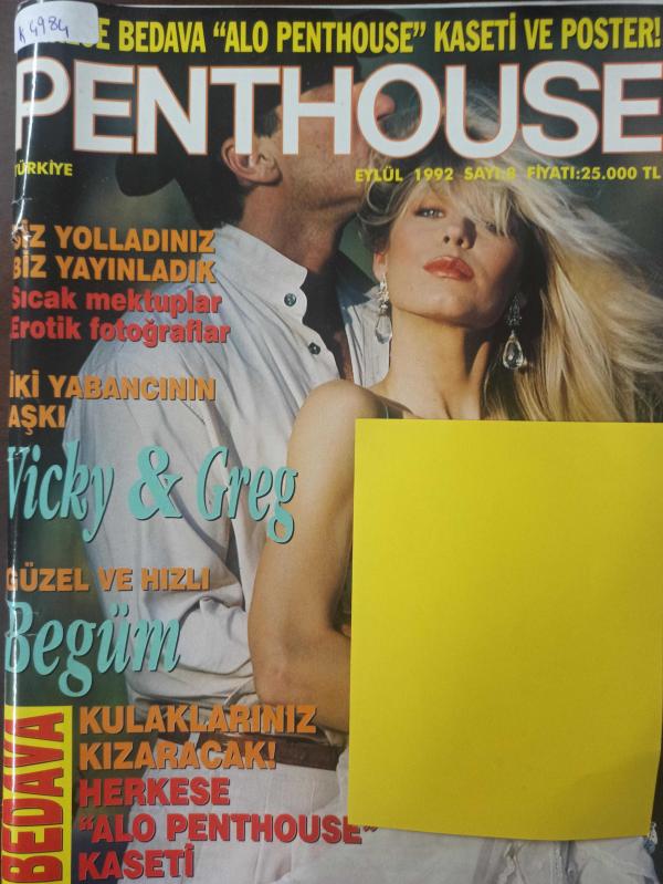 Penthouse Yetişkin Erkek Dergisi Eylül 1992 İki yabancının  