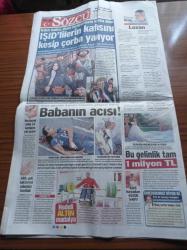 Sözcü Gazetesi - 30 Eylül 2016 - Osmanlıspor Zürih'te Yıkıldı - Wesley Sneijder Çocuklarım Galatasaray'da Oynasın - IŞİD'lilerin Kafasını Kesip Çorba Yapıyor - Recep Tayyip Erdoğan Fabrika Ayarlarına Döndü- Adil Öksüz'ün Kaldığı Ev Özel Karargah Çıktı