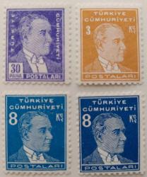 1936-37 ÜÇÜNCÜ ATATÜRK SERİSİ POSTA PULLARI MNH TAM SERİ 2024 KATALOK DEĞERİ;800.00TL AA1RR1 NADİR