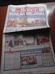 Sözcü Gazetesi - 13 Haziran 2013 - Ersun Yanal Fenerbahçe'de - Fener'den Götze'li Savunma - Trabzonspor'da Zokora Şoku - İspanyol Vekil Erdoğan'a Türkçe Seslendi Halkına Şiddet Uygulama - Baro Ayakta- Penguen Haberciliği - Taksim Meydanı PKK'lılara Kaldı - Sırrı Süreyya Önder - Ertuğrul Kürkçü